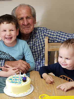 Nonno Carlo with William and Samuel (September 2020)